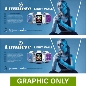 GRAPHIC ONLY - BACKLIT - 20 Ft Lumière Light Wall® 8 Ft Tall Configuration D - Replacement Graphic