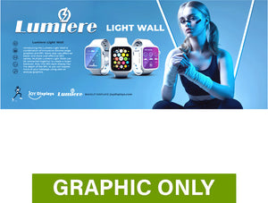 GRAPHIC ONLY - BACKLIT - 20 Ft Lumière Light Wall® 8 Ft Tall Configuration D - Replacement Graphic