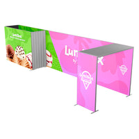 LUMIBOX Lightbox 30ft X 7.4ft Configuration H - Modular Exhibit