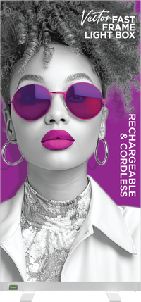 Vector Fast Frame Rechargeable Light Box 3'X7'