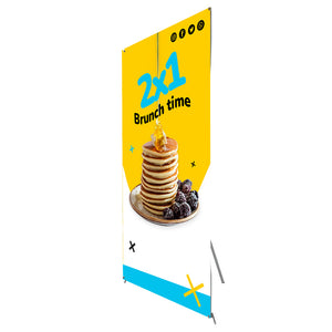 X3 Banner Stand Large 59 In. X 98.5 In. Graphic Package