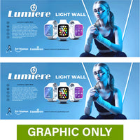  - GRAPHIC ONLY - BACKLIT - 20 Ft Lumière Light Wall® 7.5 Ft Tall Configuration D - Replacement Graphic