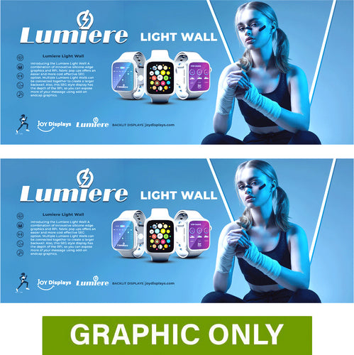 GRAPHIC ONLY - BACKLIT - 20 Ft Lumière Light Wall® 7.5 Ft Tall Configuration D - Replacement Graphic