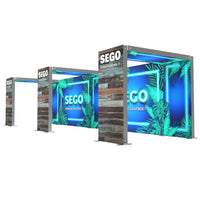 30ft x 7.4ft SEGO Backlit Trade Show Booth - C30