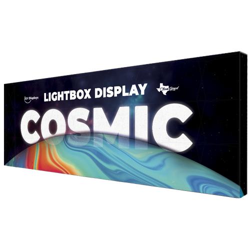 BACKLIT - 20ft. x 7.5ft SEG Fabric Pop Up Cosmic Lightbox Display - Double-Sided