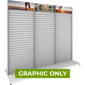 GRAPHIC ONLY - MODIFY Three Double Sided Slatwall Stand - 110"W x 96"H- Replacement Graphic