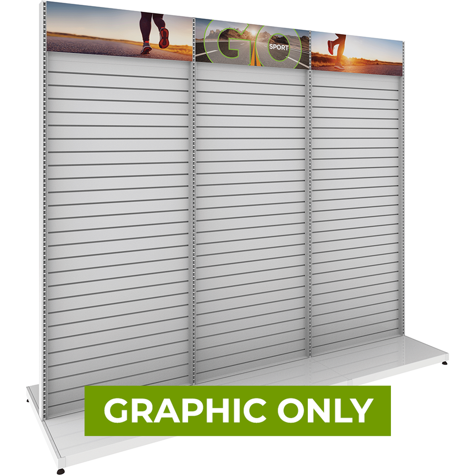GRAPHIC ONLY - MODIFY Three Double Sided Slatwall Stand - 110
