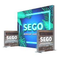 10ft x 7.4ft SEGO Backlit Trade Show Booth - Lockable Storage - E