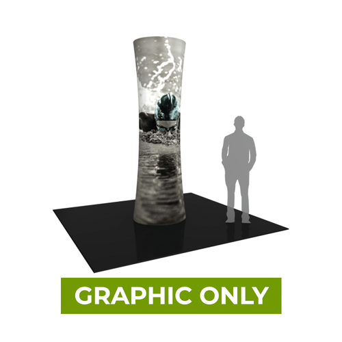 GRAPHIC ONLY - 10Ft Tall Cylinder Tower 02 Tension Fabric Formulate - Replacement Graphic