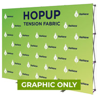  - GRAPHIC ONLY - Hopup 10ft Straight Full Height Tension Fabric Display - Replacement Graphic