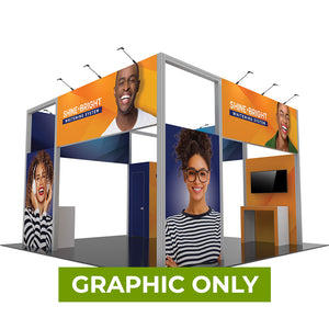 GRAPHIC ONLY - 20X20 Trade Show Exhibit - Island Booth Hybrid Pro 18B - Replacement Graphic