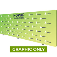  - GRAPHIC ONLY - Hopup 20ft Straight Full Height Tension Fabric Display - Replacement Graphic