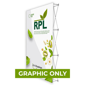 GRAPHIC ONLY - 5 Ft. RPL Fabric Pop Up Display - 89"H Straight Graphic Package - Replacement Graphic