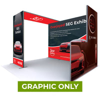  - GRAPHIC ONLY - 10 Ft X 7.5 Ft Overjoyed SEG Tradeshow Booth A - Replacement Graphic