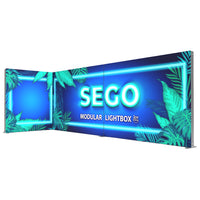 20ft x 7.4ft SEGO Backlit Trade Show Booth L-Shape - H2