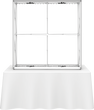 Load image into Gallery viewer, Embrace 5ft Backlit Tabletop Push-Fit Tension Fabric Display
