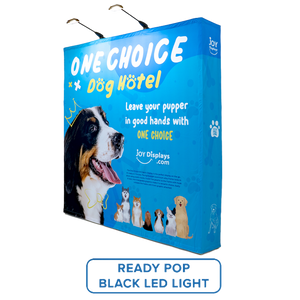 8 Ft. Fabric Pop Up Display - 89"H ONE CHOICE Straight Trade Show Exhibit Booth