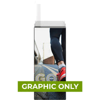 GRAPHIC ONLY - MODIFY PEDESTAL 01 with Acrylic Top - 16"W x 47.5"H - Product Display with Graphics-Replacement Graphic