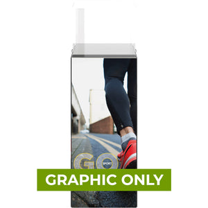 GRAPHIC ONLY - MODIFY PEDESTAL 01 with Acrylic Top - 16"W x 47.5"H - Product Display with Graphics-Replacement Graphic