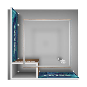 BACKLIT - 20 x 20 SEGO Backlit Exhibit with Storage Room - Configuration Q