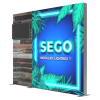 10ft x 7.4ft SEGO Backlit Trade Show Booth - TV Mount - R10