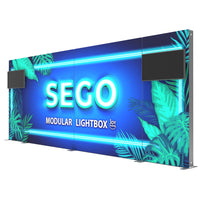 20ft x 7.4ft SEGO Backlit Trade Show Booth - TV Mounts - R20