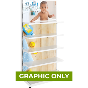 GRAPHIC ONLY - MODIFY Display Stand With Shelving - 37.5"W x 72"H - Replacement Graphic