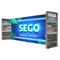 20ft x 7.4ft SEGO Backlit Trade Show Booth Lightbox Display - T