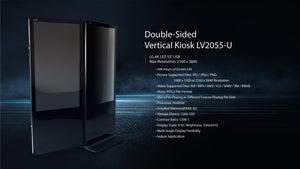 LEDscopic Double-Sided 4K USB Media Player Kiosk