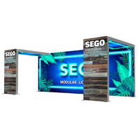 20ft x 7.4ft SEGO Backlit Trade Show Booth - Double Bridge - ZS20