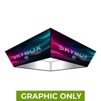  - GRAPHIC ONLY - Tapered Square Overhead Hanging Banner - Trade Show Ceiling Sign - Replacement Graphic