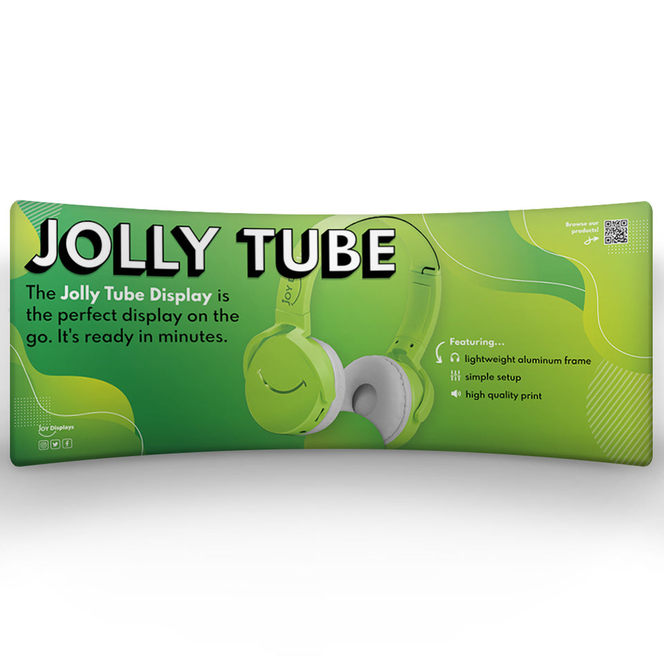 20 Ft. Jolly Tube Display - Curved Trade Show Exhibit Booth
