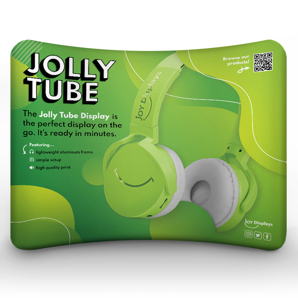 6 Ft. Jolly Tube Display - Curved Tabletop Trade Show Exhibit Booth ...