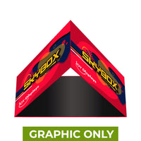  - GRAPHIC ONLY - Triangle Overhead Hanging Banner - Trade Show Ceiling Sign - Replacement Graphic