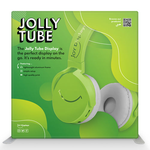 8 Ft. Jolly Tube Display - Straight Trade Show Exhibit Booth