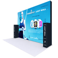 BACKLIT - 20 Ft X 15ft Tall Lumière Light Wall® Configuration F - (Trade Show Exhibit Booth)