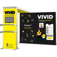 BACKLIT - 10ft x 8ft VIVID Lightbox Configuration C - Convention Exhibit with Overhead Arch