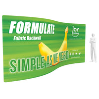 20ft Formulate Master WSC1 Serpentine Curve Tradeshow Fabric Backwall