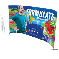 20ft Formulate Master Horizontal Curve 10ft Tall Tradeshow Fabric Backwall