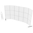Load image into Gallery viewer, 20ft Formulate Master Horizontal Curve 10ft Tall Tradeshow Fabric Backwall