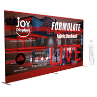 20ft Formulate Master Straight 10ft Tall Tradeshow Fabric Backwall
