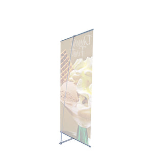 L Banner Stand 24 In. X 72 In. SUPER FLAT Graphic Package (Stand & Graphic)