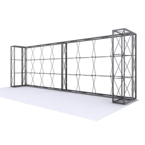 20 Ft Lumière Light Wall® 8 Ft Tall Configuration H - No Lights (Trade Show Exhibit Booth)