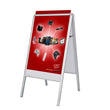 Load image into Gallery viewer, A-Frame Double-Sided Sidewalk Poster Sign with Vinyl Prints