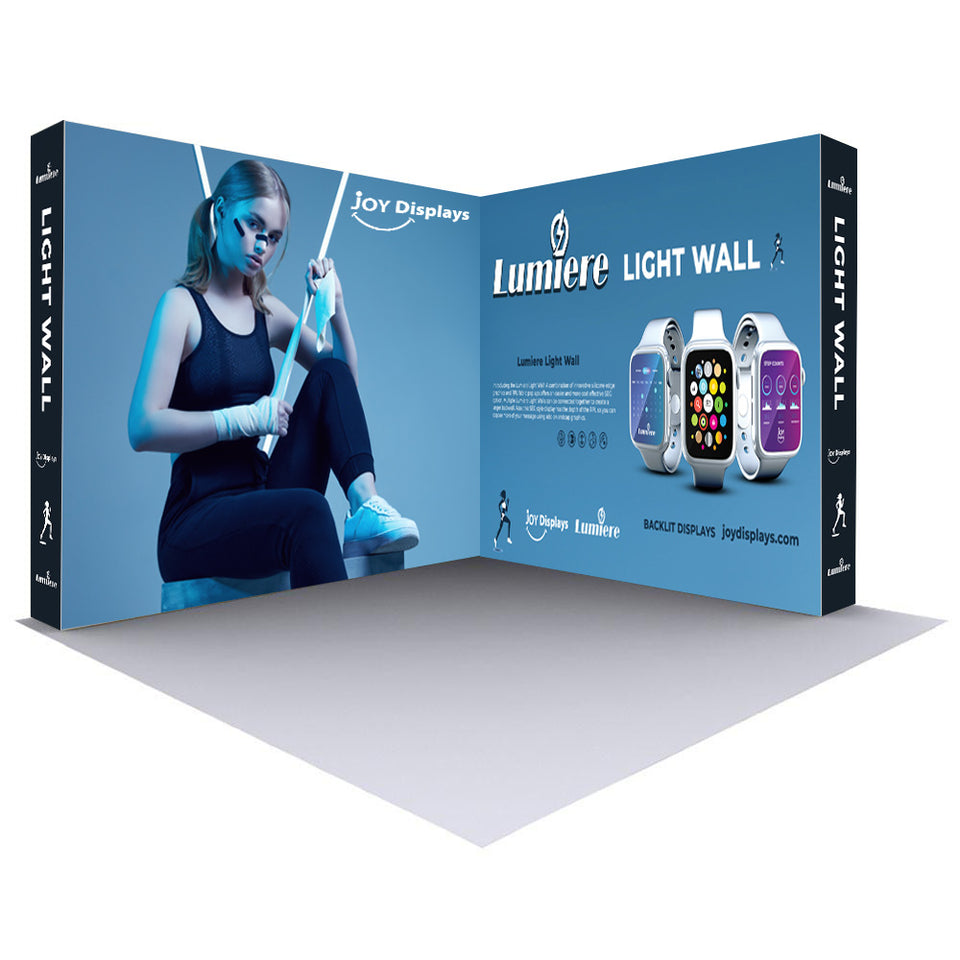 10ft X 8ft Tall Lumière Light Wall® Configuration B - No Lights (Trade Show Exhibit Booth)
