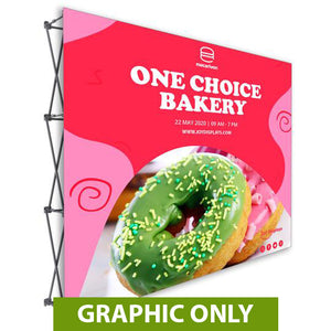 GRAPHIC ONLY - 10 Ft. Fabric Pop Up ONE CHOICE Display - 89"H - Straight Replacement Graphic