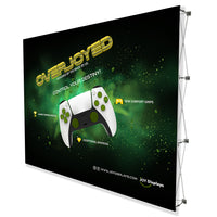 8 Ft. Fabric Pop Up Overjoyed Display - 89"H - Straight Trade Show Exhibit Booth