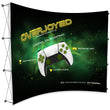 Load image into Gallery viewer, 10 Ft. Fabric Pop Up Overjoyed Display - 89&quot;H - Curved Trade Show Exhibit Booth