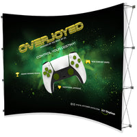 10 Ft. Fabric Pop Up Overjoyed Display - 89"H - Curved Trade Show Exhibit Booth