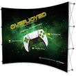 Load image into Gallery viewer, 10 Ft. Fabric Pop Up Overjoyed Display - 89&quot;H - Curved Trade Show Exhibit Booth